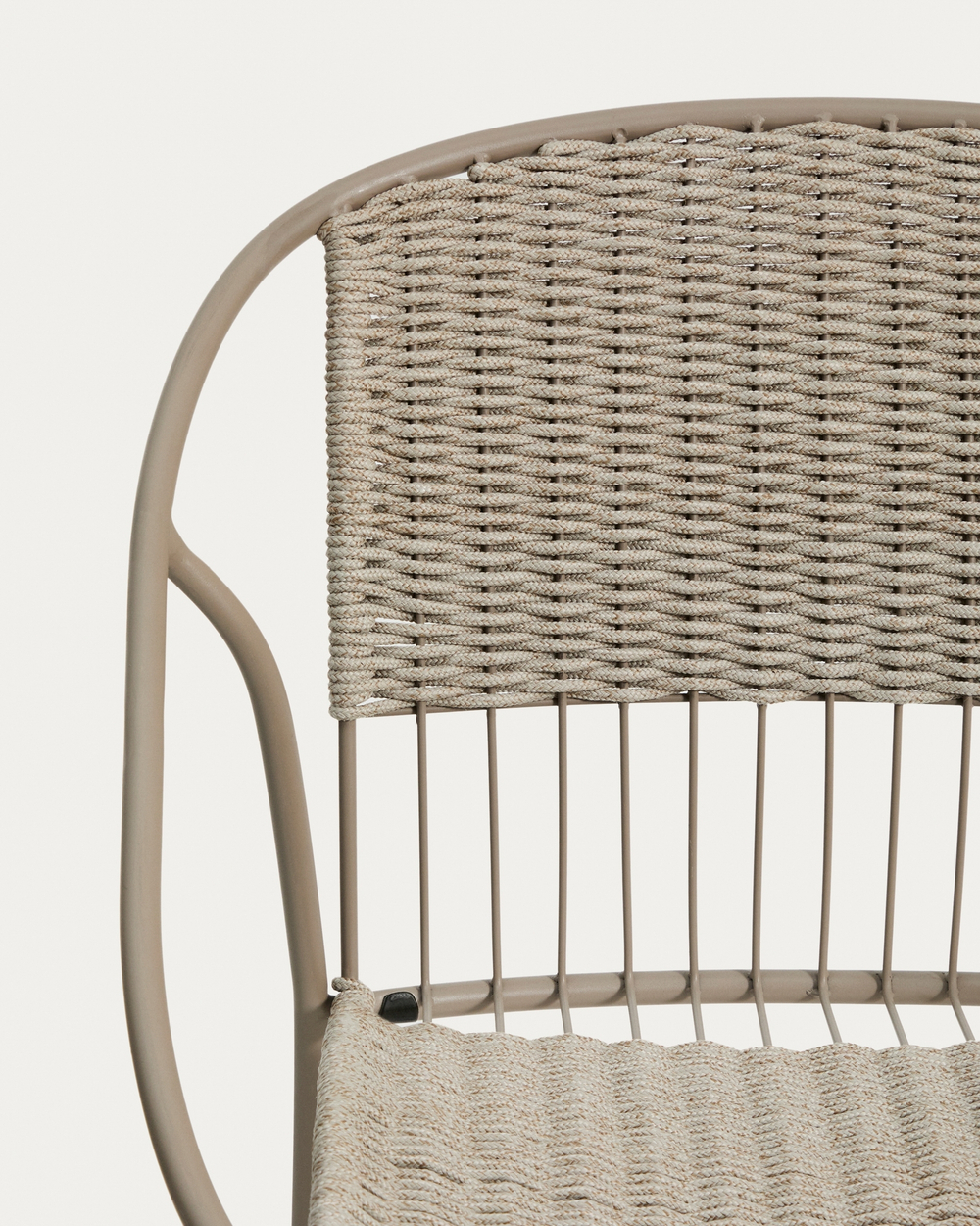 Стул уличный Atrani из стали и веревки цвета таупе