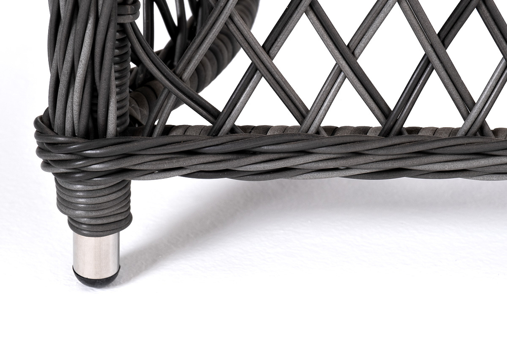 "Катания" обеденная группа плетеная на 6 персон, цвет графит