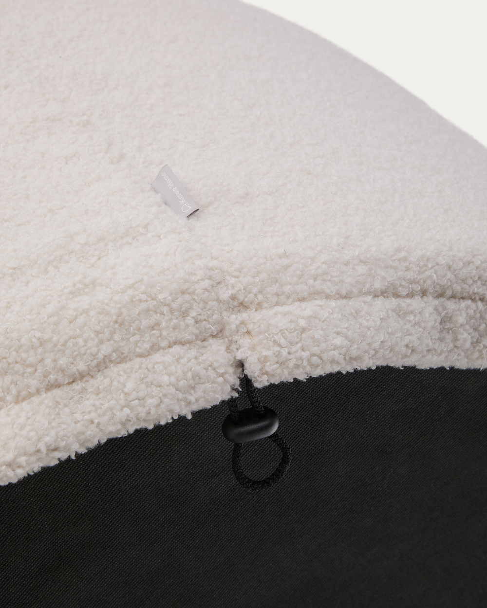 Чехол на пуф Kaeli из экрю букле Ø 60 см