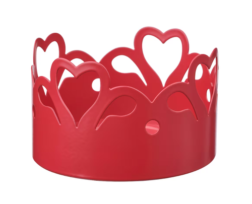 ВИНТЕРФИНТ VINTERFINT Подсвечник 5 см, металл красный