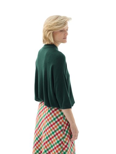 Шерстяная юбка-миди в цветную клетку