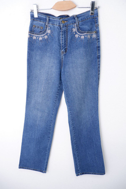 Джинсы HaoBang с вышивкой 44 размер