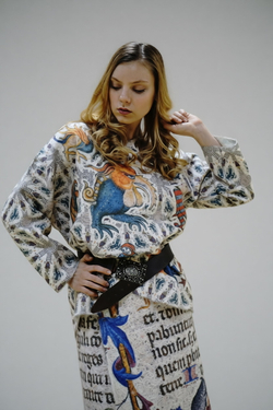 Шерстяной свитер "Латтрелла", по мотивам Псалтири Латтрелла (14 век)