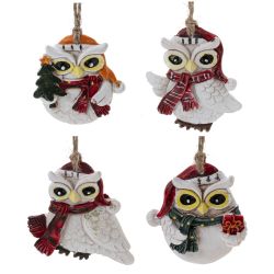 GAEM Изделие декоративное подвесное "Сова", L5 W0,5 H5 см, 4в.