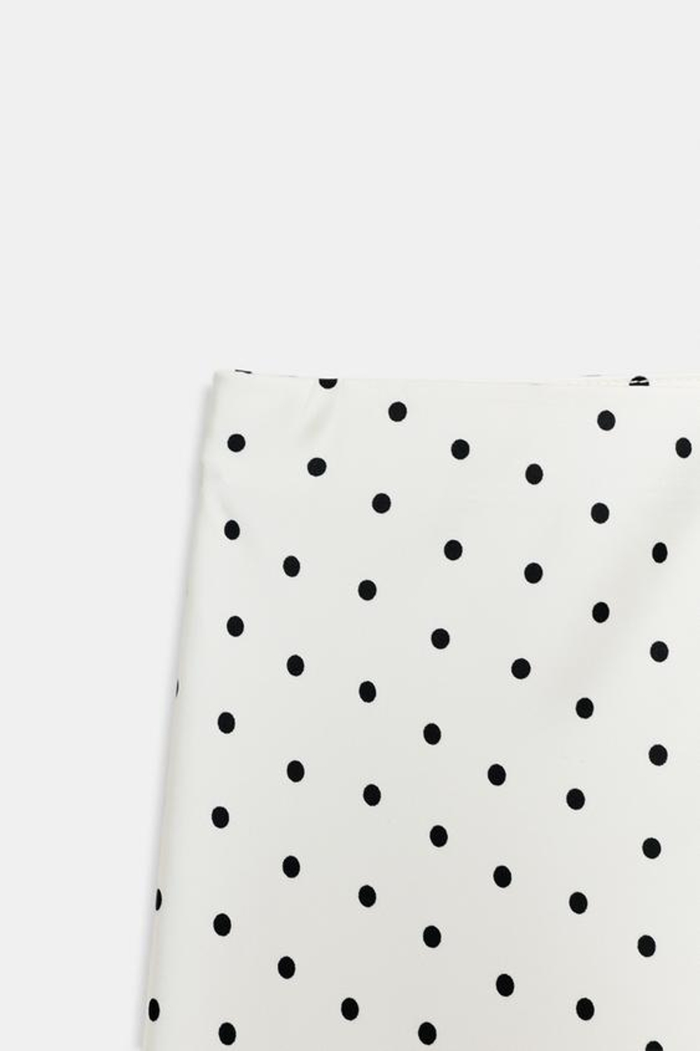 ZARA АТЛАСНАЯ ЮБКА МИДИ, ЭКРЮ/ЧЕРНЫЙ