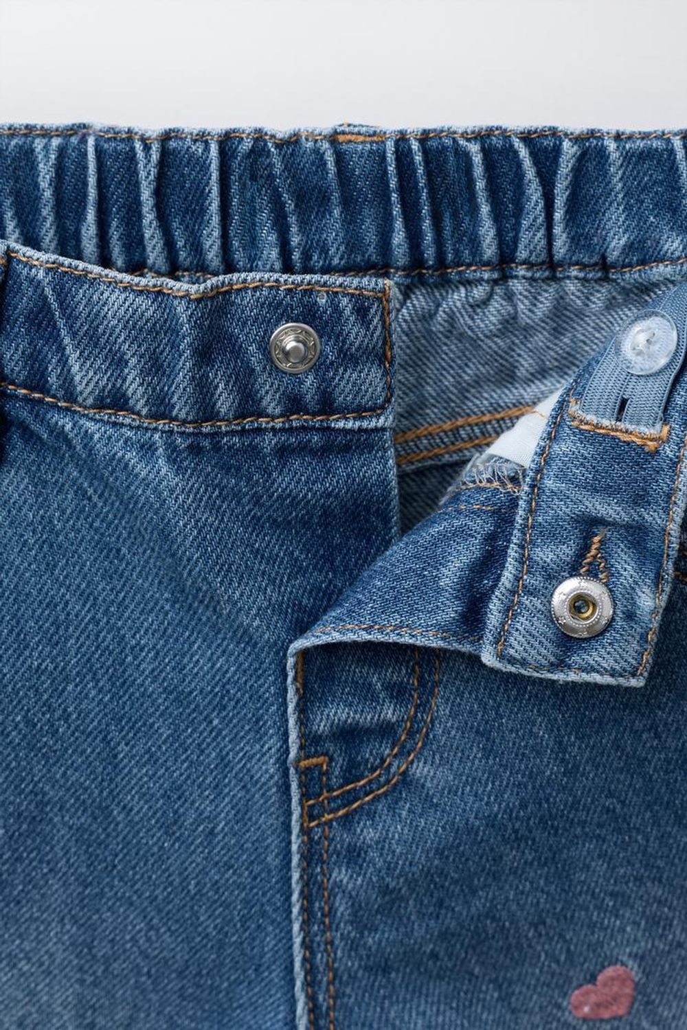 ZARA ДЖИНСЫ STRAIGHT LILO & STITCH © DISNEY, СИНИЙ