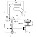 Смеситель для умывальника одноручный CERALINE Ideal Standard BC193XG