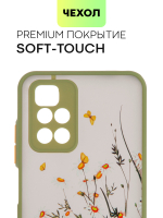Чехол BROSCORP для Xiaomi Redmi 10 оптом (арт. XM-R10-ST-TPU-KHAKI-PRINT)