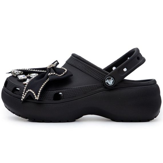 Crocs Classic Platform Clog 'Black Butterfly'