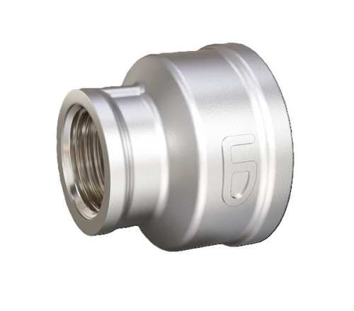 Муфта переходная LD Pride DN25х15 (1"ВР х 1/2"ВР) латунь никель LD.67.516.25x15