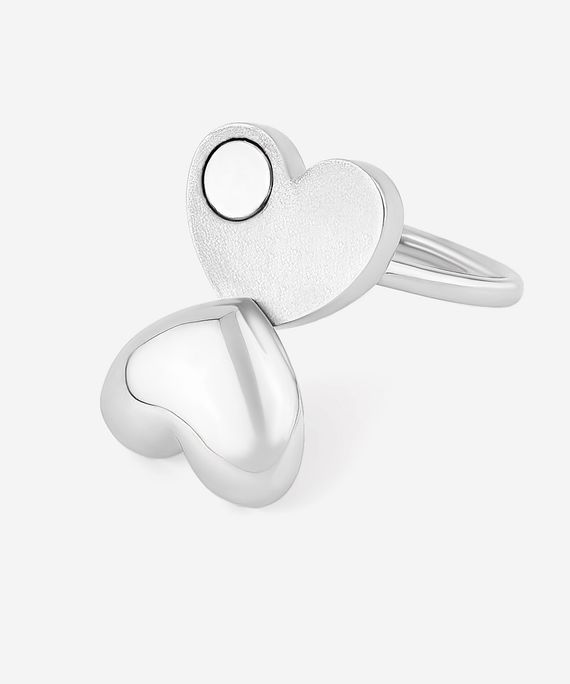 Кольцо Флип из серебра 925 с магнитом и индивидуальной гравировкой