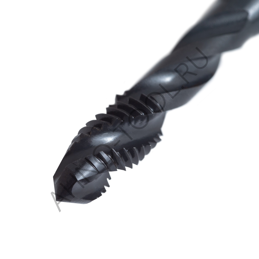 Метчик м/р  М8,0х1,25 Р6М5К5/HSS-E DIN371 BLACK OXIDE, с винтовой канавкой, ТОЧИНТЕХ