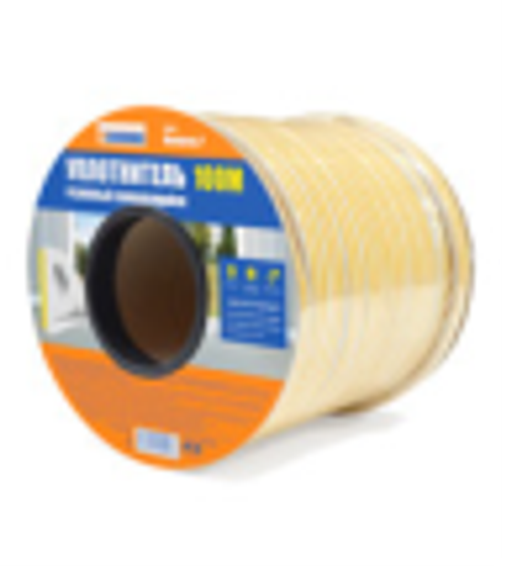 Уплотнитель резиновый P-профиль 100м белый 4WALLS/8