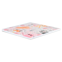 Альбом для рисования (Скетчпад) 195х195 мм, 40 л, блок - белый офсет 100 г/м², арт. 72620 МИКС ДЛЯ ДРУЗЕЙ /обложка полноцветная печать, гребень по короткой стороне, тиснение фольгой/