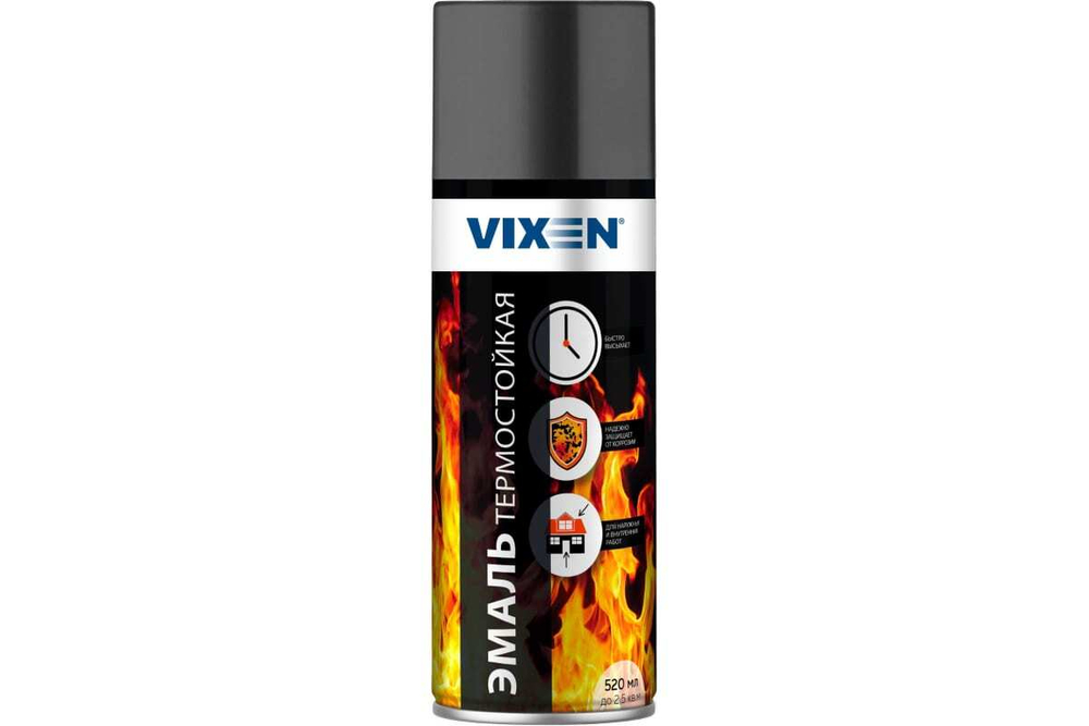 Эмаль термостойкая Vixen графит (520мл) аэрозоль