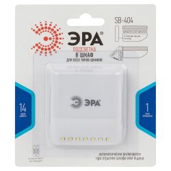 Светодиодный фонарь подсветка ЭРА Пушлайт SB-404 в шкаф самоклеящаяся поверхность