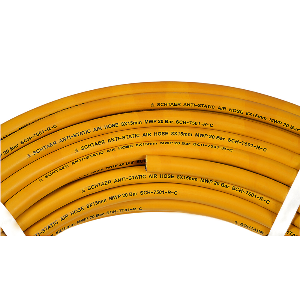 Армированный воздушный шланг из высокопрочной резины 8x15,5 мм, 50 м
