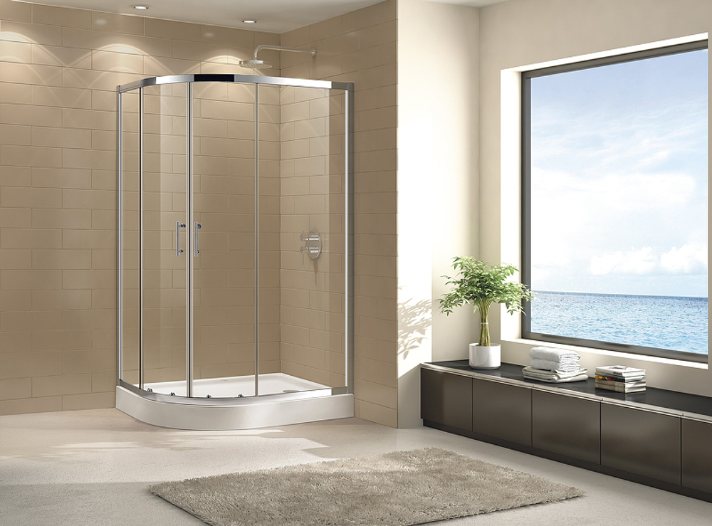 Душевой уголок Cezares Eco 120x100 ECO-O-RH-2-120/100-C-Cr профиль Хром стекло прозрачное