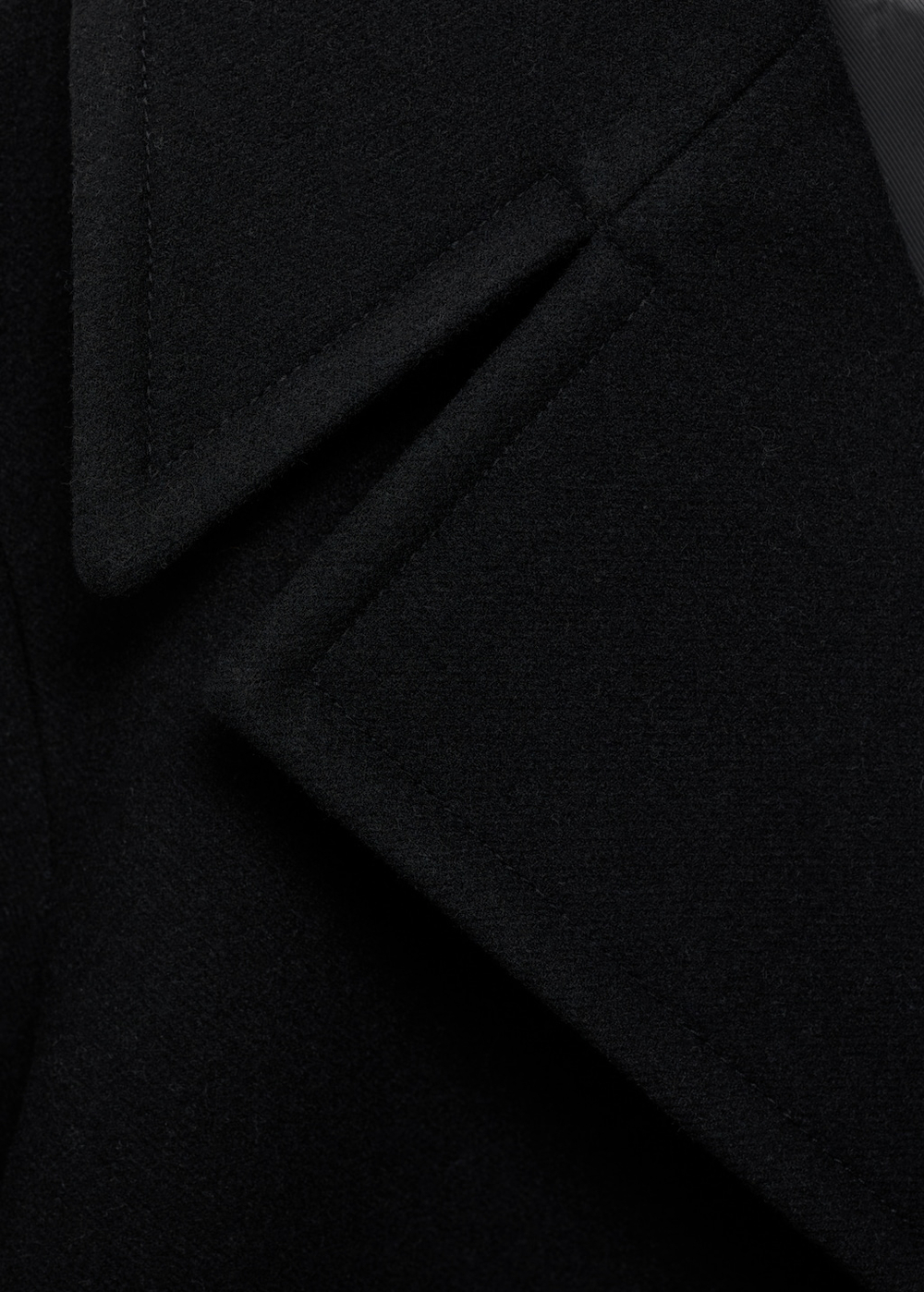 Двубортное пальто из смесовой шерсти