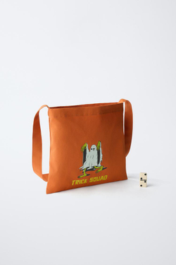 ZARA СУМКА ДЛЯ КОНФЕТ HALLOWEEN, ОРАНЖЕВЫЙ
