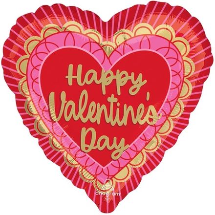 Сердце "Ажурные сердечки Happy Valentines Day"