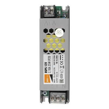 Блок питания для светодиодной ленты 25Вт 2.1А 12В IP20 BSPS метал. JazzWay 3329341A