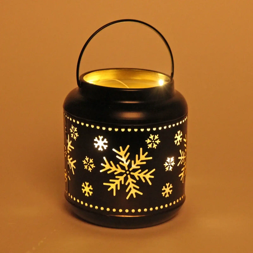 Сувенир с подсветкой «Сказочная снежинка» 12*15 см, чёрный