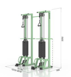 IK 20 Сдвоенная блочная рама Серый