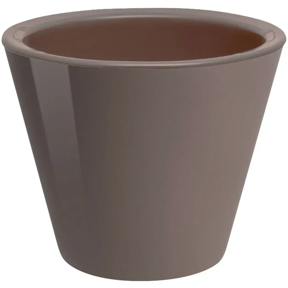 Кашпо для цветов пластиковое 3л d-19см «Классика» Мокко