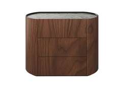 Комод Lagom 3 ящика ширина 100 см (орех, камень OV2)