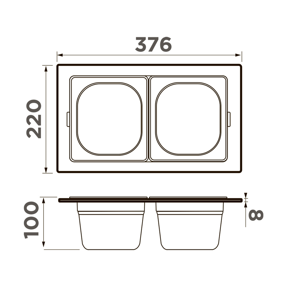 Контейнер Omoikiri DC-04-2-LG
