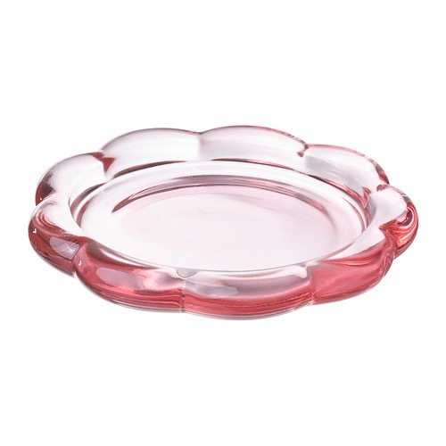 БЛАДФОГЕЛЬ BLADFGEL Подсвечник 11 см, стекло/розовый