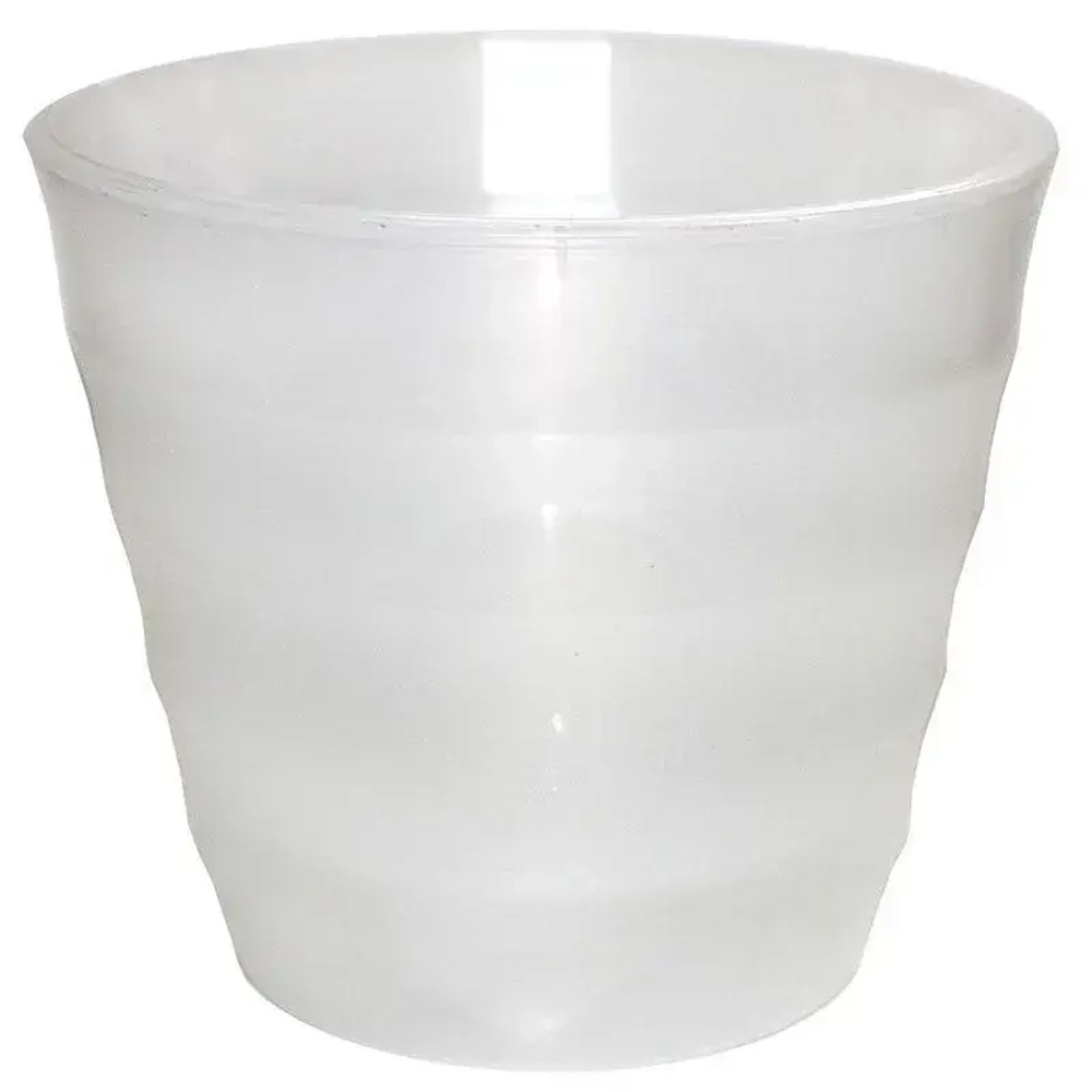 Горшок пластиковый с вкладкой Лаура 2,3л, d.17 h.15, прозрачно-прозрачный