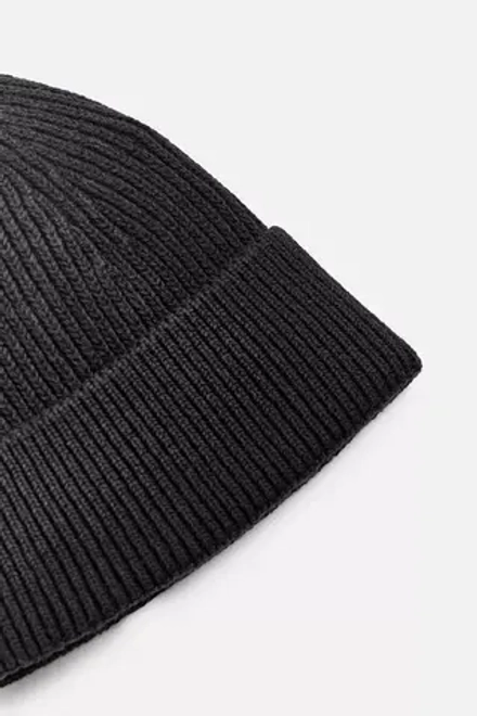 ZARA БАЗОВАЯ ШАПКА БИНИ, ЧЕРНЫЙ