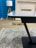 Кухонный раздвижной стол "Леон", металлик