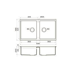Кухонная мойка Omoikiri Kitagawa 83-2-U-WH Artceramic/белый