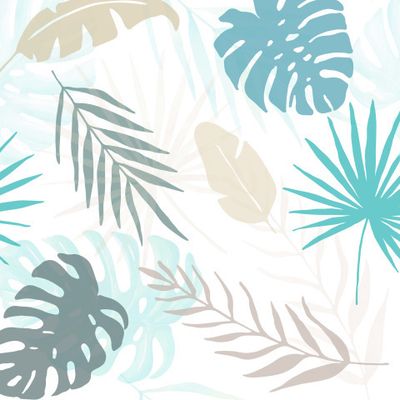 Тропические листья на белом фоне