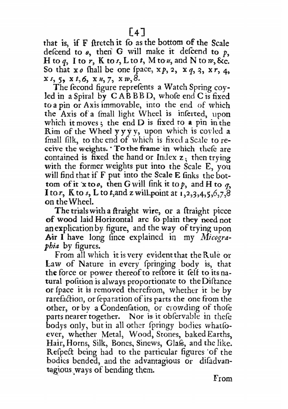 Lectures de Potentia Restitutiva. Or of Spring Explaining the Power of Springing Bodies | R. Hooke