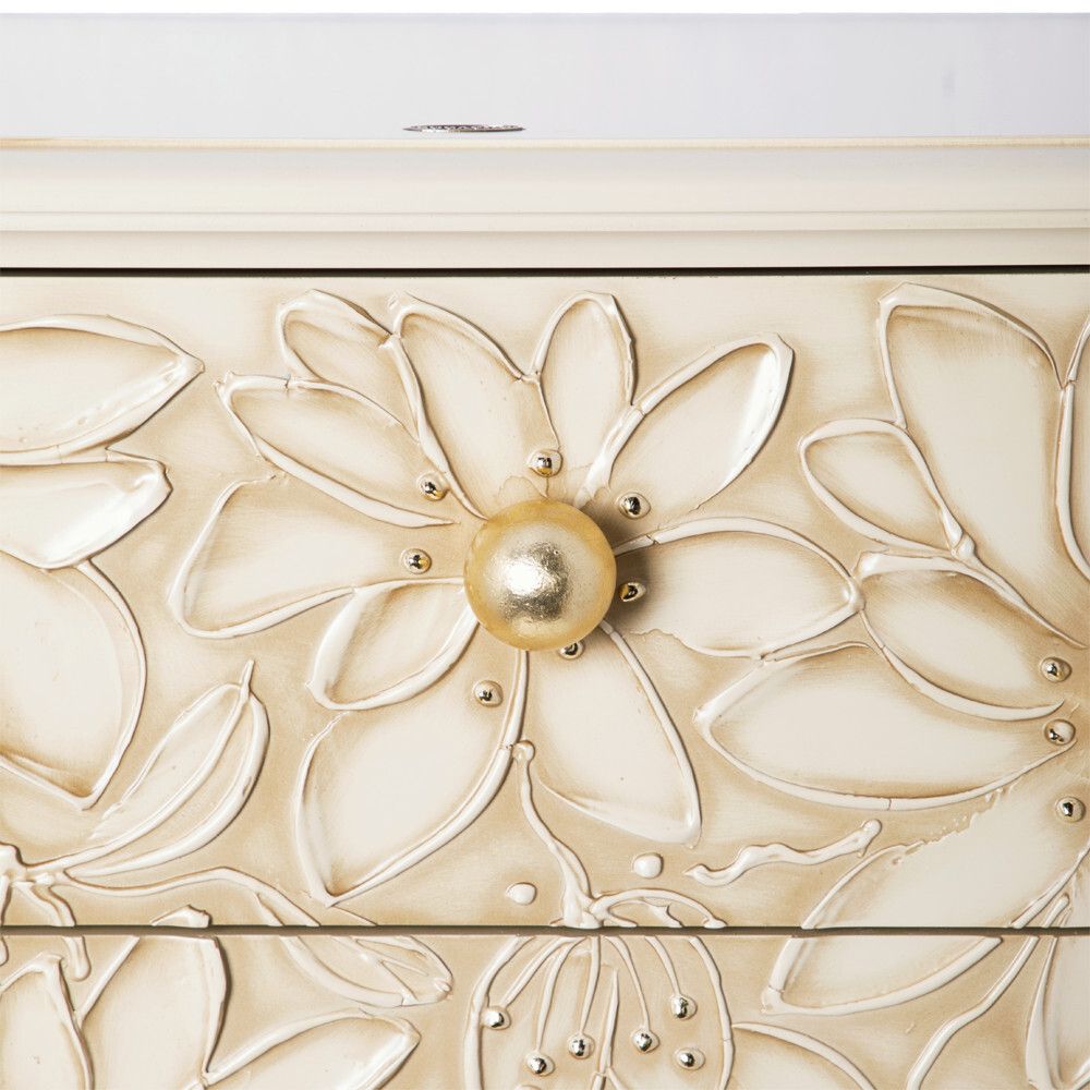 Тумба для обуви Терра-4 (с 4-мя ящиками) Айвори Мраморное золото