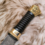 Нож казачий Пластунский с резьбой (латунь)