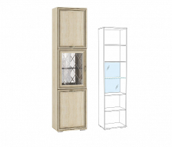 Пенал с витриной Ливорно ЛШ-5, дуб