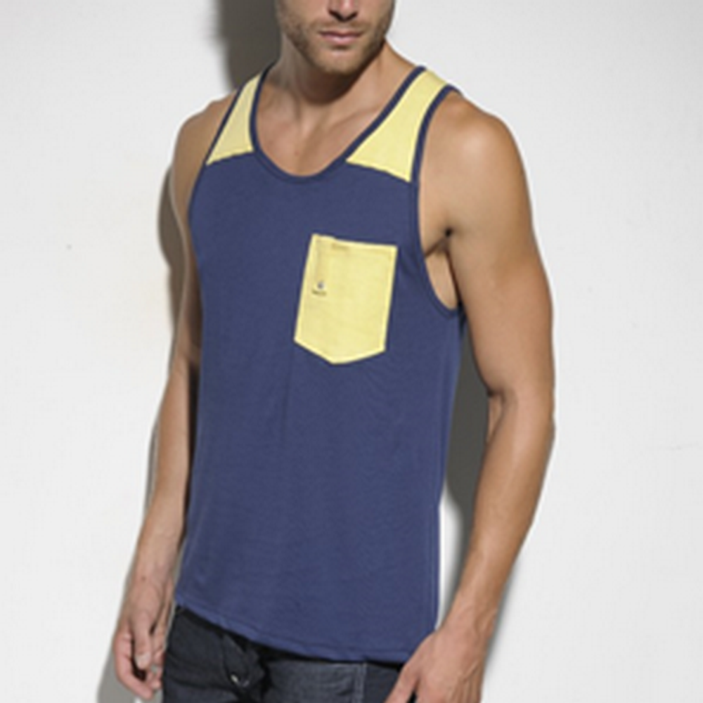 Мужская майка Es Синяя с желтым ES4-M184