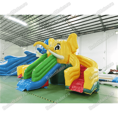 Водная надувная горка «Слоник на воде», 9×8×6 м