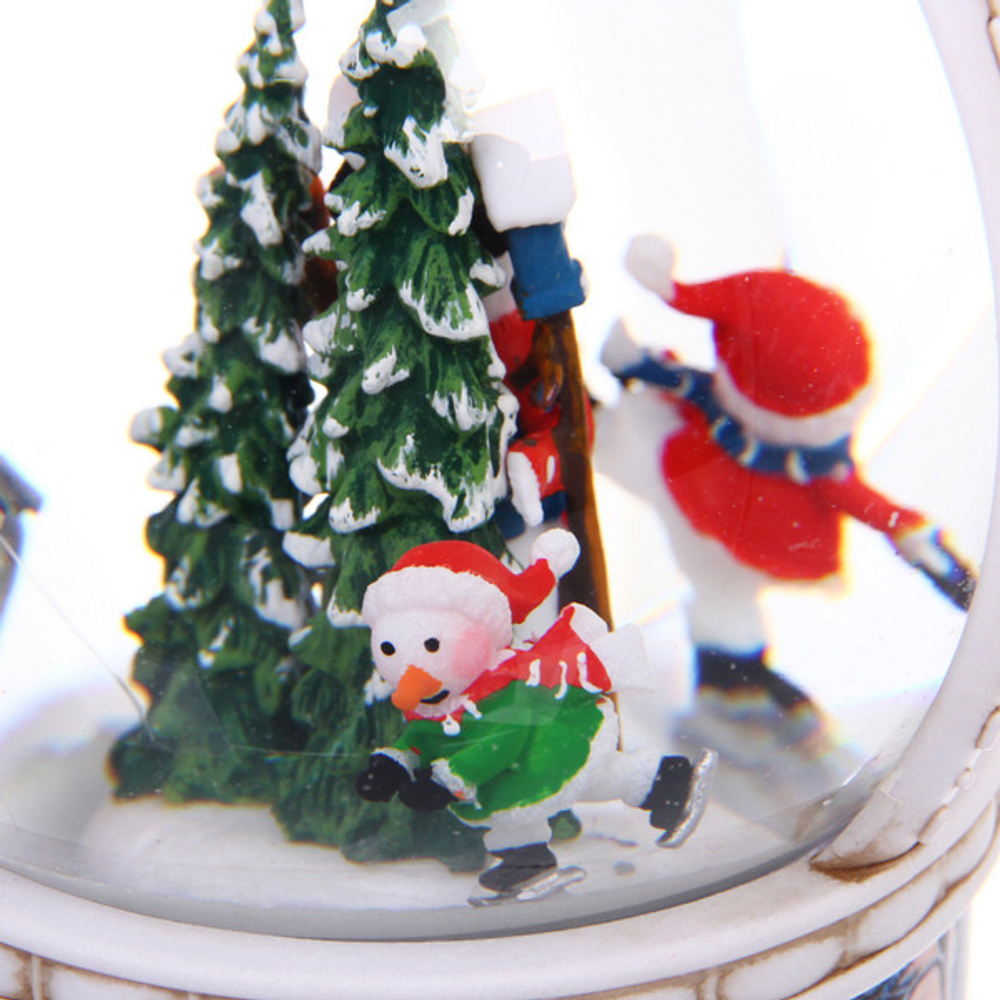 Сувенир с подсветкой «Сказочные друзья» 10*10*16 см, 8 мелодий, подсветка, эффект снегопада (работает от 3*ААА, USB)