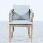 Комплект обеденной мебели на 8 персон Tagliamento Veneto, светлый тик, серый