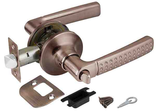 Замок ручка Медь с фиксатором 6026 АС-B