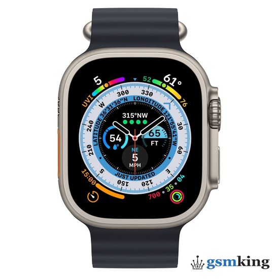 Apple Watch Ultra GPS + Cellular 49mm Titanium Case with Midnight Ocean Band