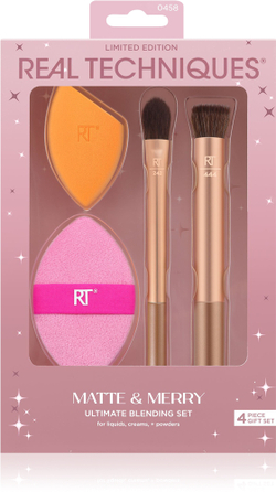 Real Techniques Matte&Merry Ultimated Blending Set - Кисти для макияжа, 4 szt.