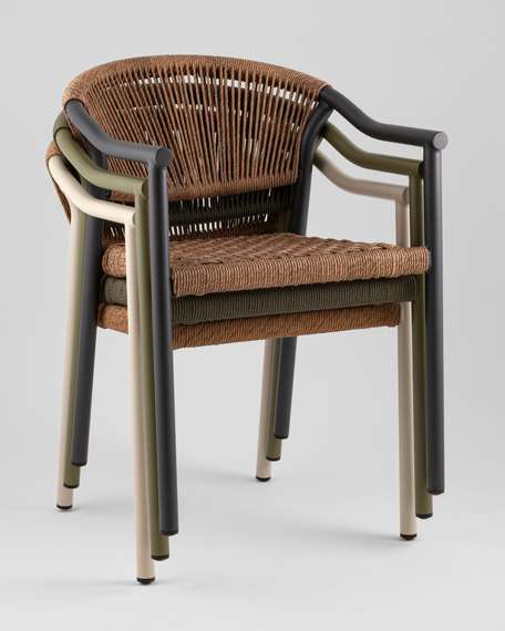 Уличный плетеный стул Syna зелёный