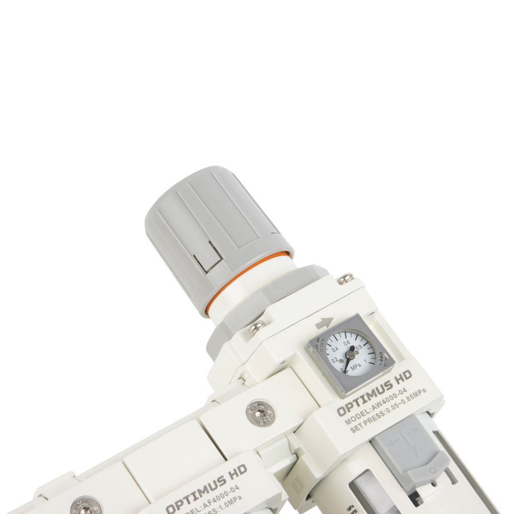 AFFW4000-04 Блок подготовки воздуха 1/2" трехступенчатый с влагомаслоотделителем, регулятором и манометром